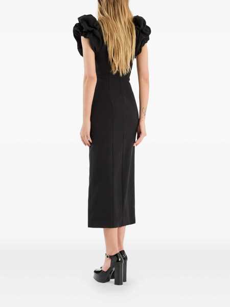Rochii ROTATE Birger Christensen Rotate Birger Christensen Black Midi Dress With Puff Sleeves Black Femei (BM 18954051) 3