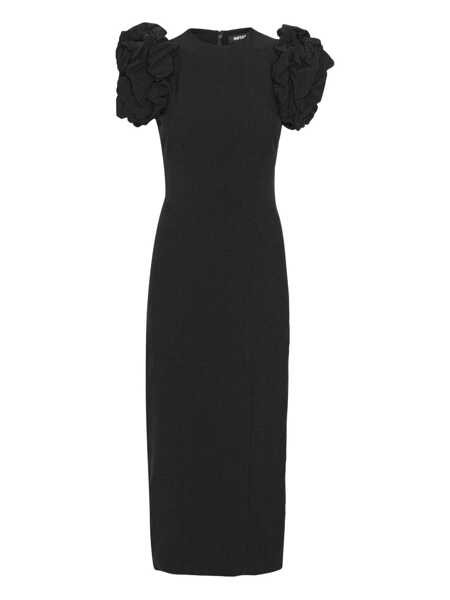 Rochii ROTATE Birger Christensen Rotate Birger Christensen Black Midi Dress With Puff Sleeves Black Femei (BM 18954051) 1
