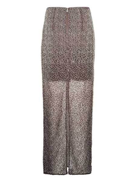 Fuste ROTATE Birger Christensen Rotate Birger Christensen Beaded Maxi Skirt BROWN Femei (BM 18954063) 4