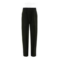 Pantaloni casual Victoria Beckham Wool Pleated Straight Trousers Femei