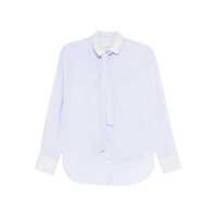 Camasi Forte_Forte Tie Neck 'My Shirt' Shirt In Light Blue Cotton Femei