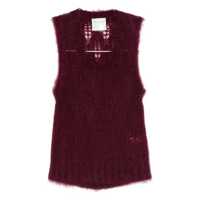 Pulovere Forte_Forte Burgundy ‘My Knit' Knitted Vest Femei