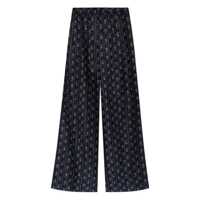 Pantaloni casual Tory Burch Jacquard Silk Trousers Femei