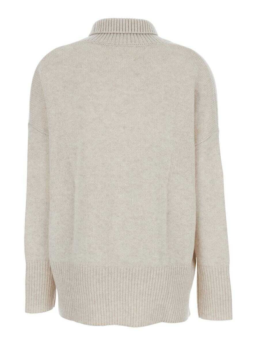 Pulovere Lisa Yang Heidi White Turtleneck Knit Sweater In Cashmere Woman WHITE Femei (BM 18954732) 2