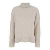 Pulovere 'Heidi' White Turtleneck Knit Sweater In Cashmere Woman Femei