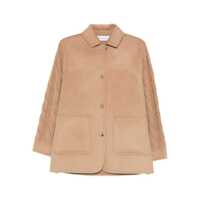 Geci Max Mara "Heel" Double Camel Knitted Caban Clothing Femei