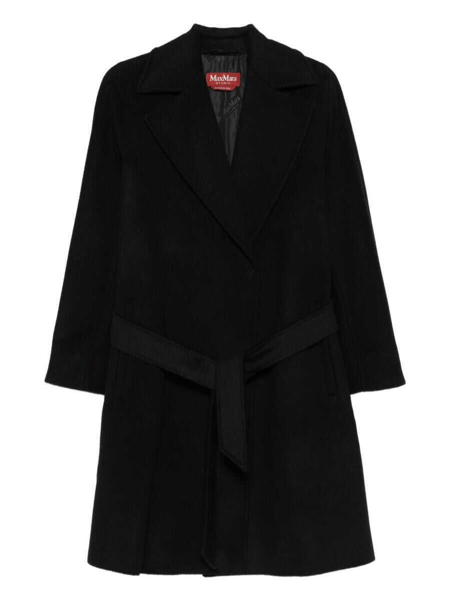 Paltoane Max Mara Max Mara Studio Dravenna Coat Black Femei (BM 18955278) 1
