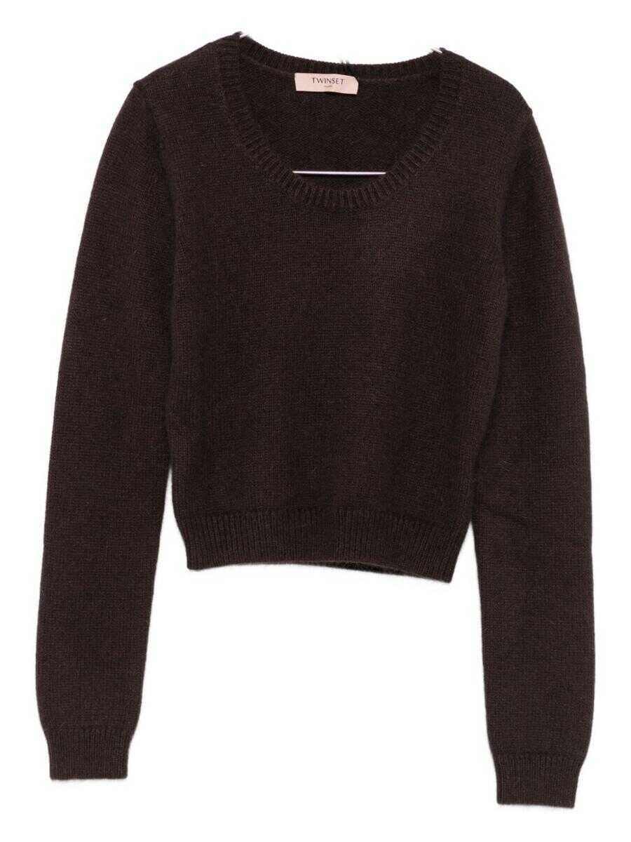 Pulovere TWINSET Twinset Brown Crew Neck Sweater BROWN Femei (BM 18955533) 1