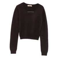 Pulovere Twinset Brown Crew Neck Sweater Femei