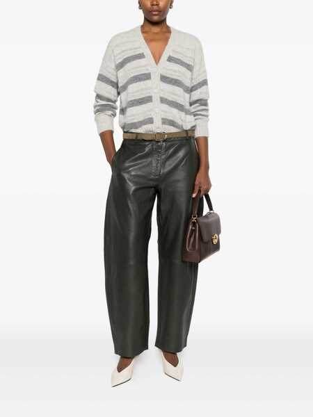 Cardigane TWINSET Twinset Striped Cardigan With Buttons GREY Femei (BM 18955542) 2