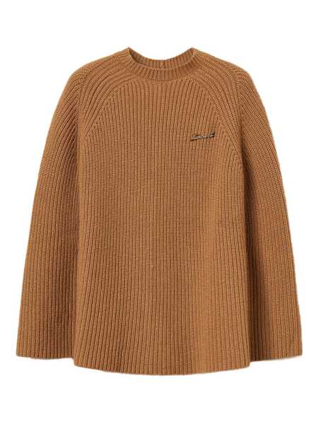 Paltoane TWINSET Twinset Camel Logo Cape Beige Femei (BM 18955545) 1