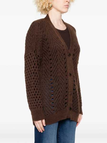 Cardigane TWINSET Twinset Brown Knitted Cardigan BROWN Femei (BM 18955551) 3