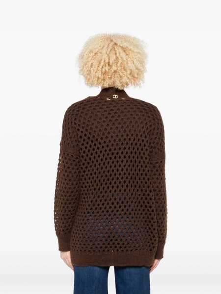 Cardigane TWINSET Twinset Brown Knitted Cardigan BROWN Femei (BM 18955551) 4