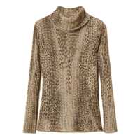 Pulovere Twinset Animal Print Turtleneck Sweater Femei