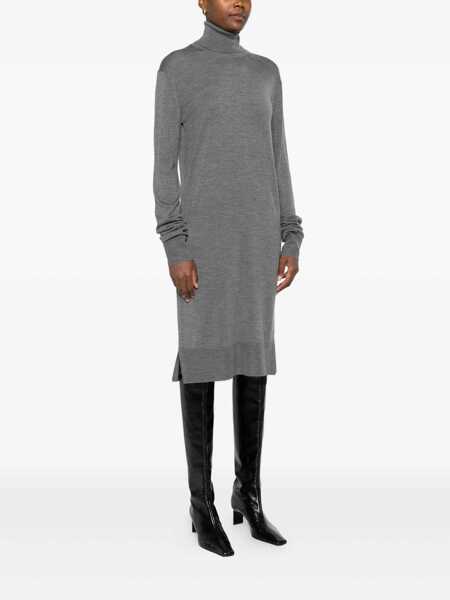 Rochii TOTME TOTEME Wool Turtle-Neck Midi Dress GREY Femei (BM 18955692) 3