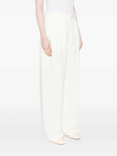 Pantaloni casual TOTME TOTEME Wool Blend Fluid Trousers Beige Femei (BM 18955704) 3