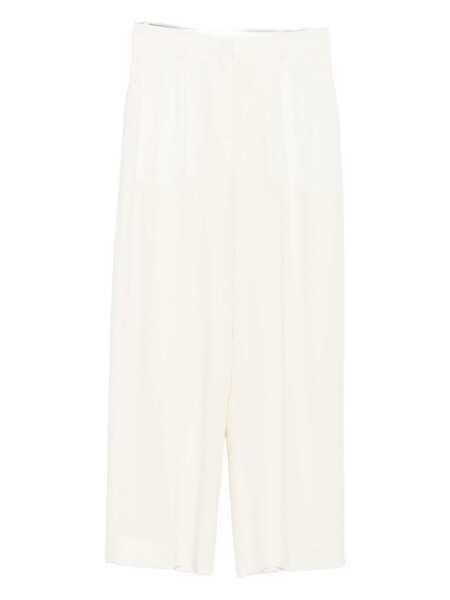 Pantaloni casual TOTME TOTEME Wool Blend Fluid Trousers Beige Femei (BM 18955704) 1