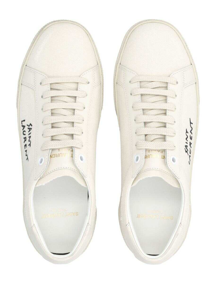 Sneakers Saint Laurent Saint Laurent Court Classic Sl/06 WomanS Sneakers In Canvas Beige Femei (BM 18955935) 2