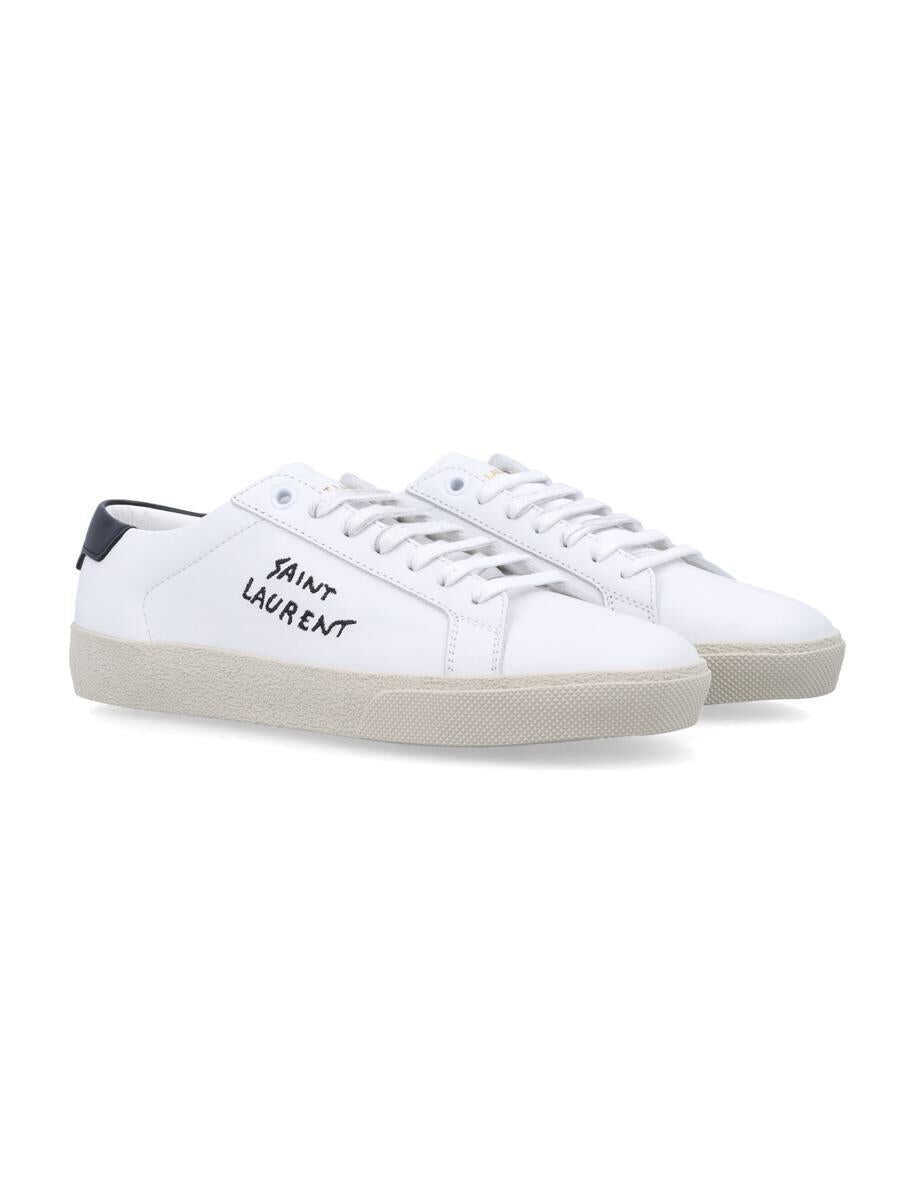 Sneakers Saint Laurent Saint Laurent Court Classic Sl/06 White Leather Sneakers With Black Heel Tab WHITE Femei (BM 18955938) 3