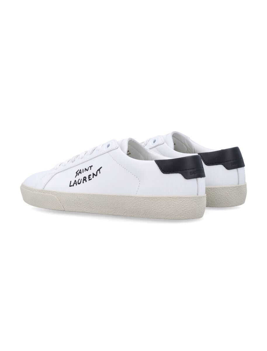 Sneakers Saint Laurent Saint Laurent Court Classic Sl/06 White Leather Sneakers With Black Heel Tab WHITE Femei (BM 18955938) 4