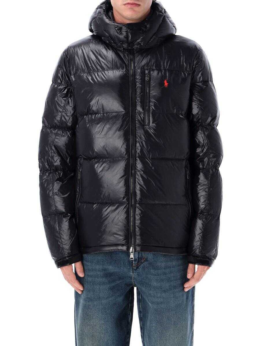 Geci de iarna Ralph Lauren Polo Ralph Lauren The Gorham Glossed Down Jacket With Detachable Hood Black Barbati (BM 18955953) 1