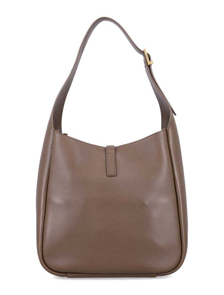 Genti de umar Saint Laurent Saint Laurent Le 5  7 Supple Small In Grained Leather NEW PECAN BROWN Femei (BM 18955962) 3