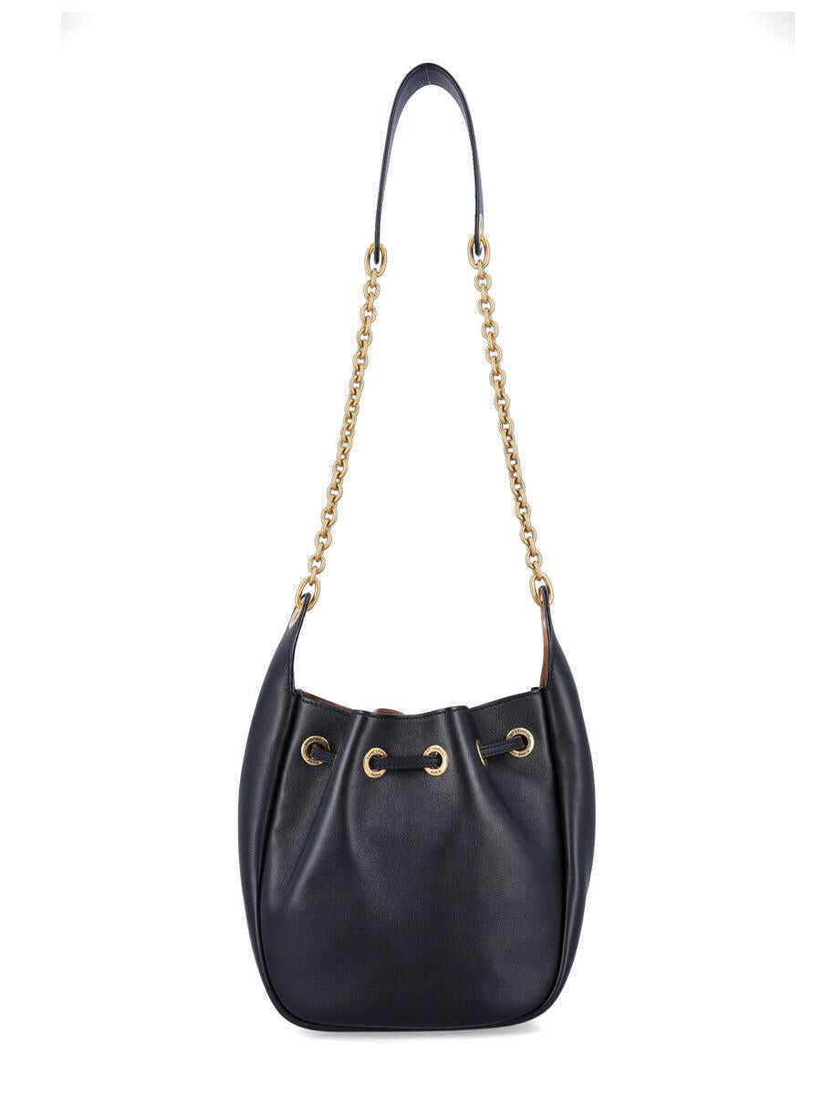 Genti de umar Saint Laurent Saint Laurent Black Leather Supple Bucket Bag With Chain Black Femei (BM 18956010) 3