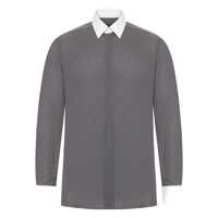 Camasi Tom Ford Cotton Shirt With Diamond Print And Contrast White Collar Barbati