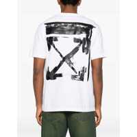 Tricouri Off-White pentru Barbati - Tricouri Off-White Off-White Ink Arrow Slim-Fit Cotton T-Shirt WHITE Barbati (BM 18956343) - B-mall.ro