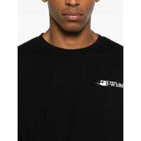 Tricouri Off-White pentru Barbati - Tricouri Off-White Off-White Ink Arrow Slim-Fit Cotton T-Shirt Black Barbati (BM 18956346) - B-mall.ro