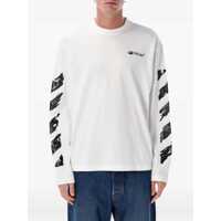 Tricouri Off-White Ink Arrow 90'S Cotton Long Sleeve T-Shirt Barbati
