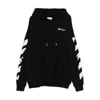 Bluze de trening Off-White Ink Arrow Black Cotton Skate Hoodie With Loose Fit Barbati