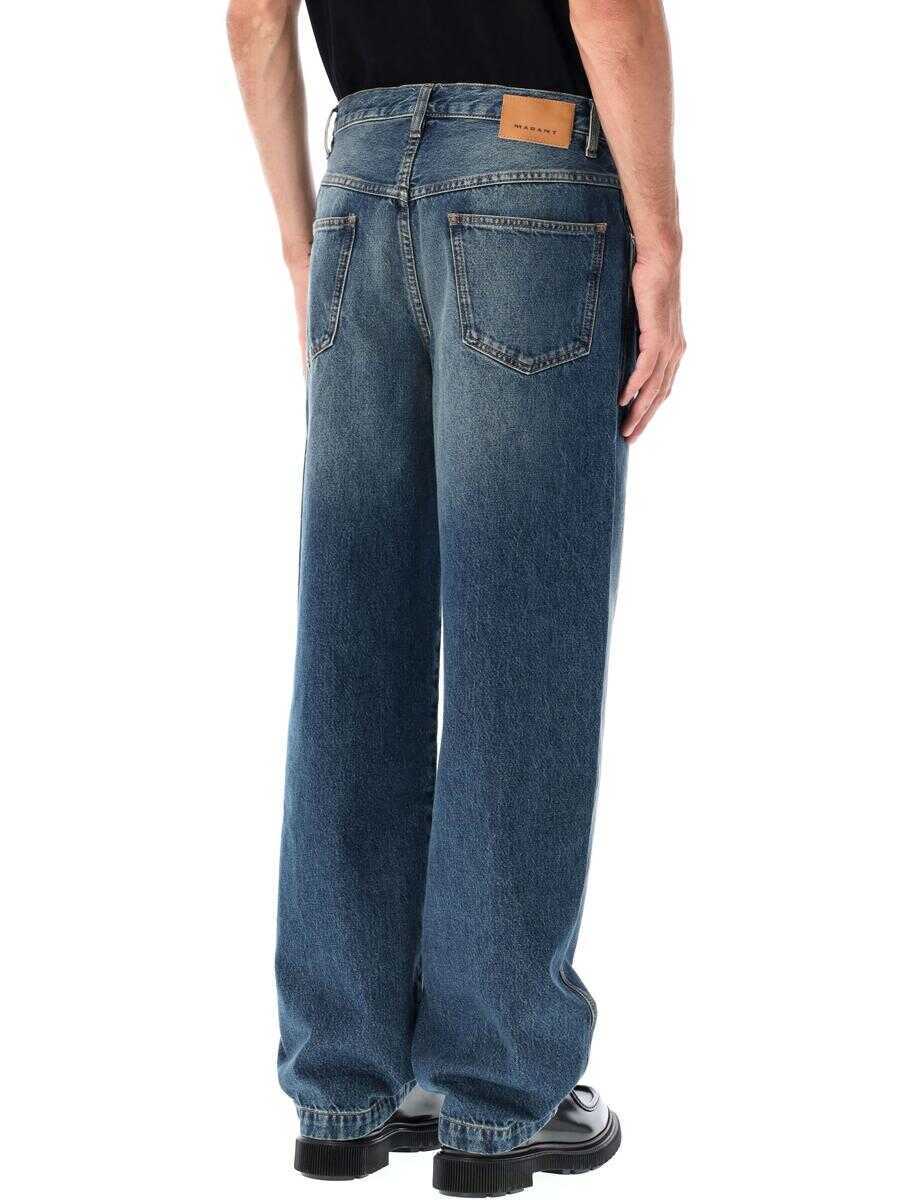 Blugi Isabel Marant Isabel Marant Jorje Wide-Leg Denim Jeans FADED BLUE Barbati (BM 18956427) 2