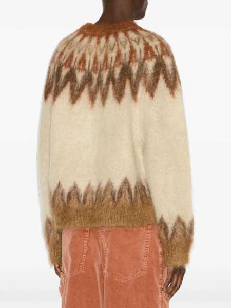 Pulovere Isabel Marant Isabel Marant Nicolas Mohair Blend Sweater With Fair Isle Pattern RUST Barbati (BM 18956436) 3