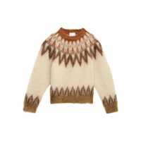 Pulovere Isabel Marant Nicolas Mohair Blend Sweater With Fair Isle Pattern Barbati