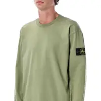 Pulovere Stone Island pentru Barbati - Pulovere Stone Island Stone Island Heavy Cotton Crewneck Sweatshirt Green Barbati (BM 18956451) - B-mall.ro