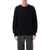 LEMAIRE Lemaire Boxy Round Neck Sweater In Ribbed Virgin Wool Black