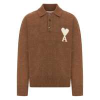 Pulovere AMI Paris Wool Polo Sweater With  De Coeur Logo Barbati
