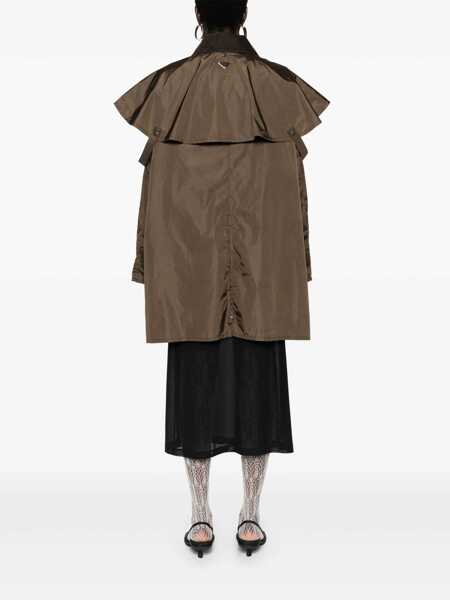 Geci Prada Prada Corduroy-Collar Storm Jacket MORO Femei (BM 18956814) 4