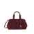 Michael Kors Bordeaux Shoulder Bag With Metallic Pendant In Suede Woman Red