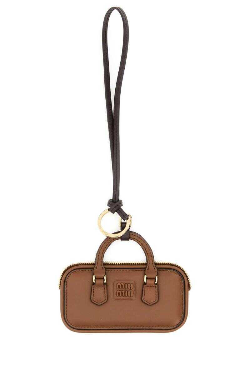 Accesorii Miu Miu Miu Miu Key Tag Brown Femei (BM 18958137) 1