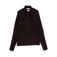 Bluze Raquel Diniz Burgundy Long-Sleeved Blouse Femei