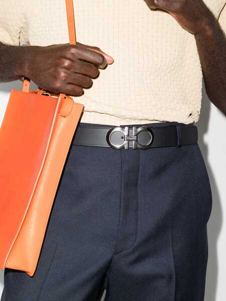 Curele Salvatore Ferragamo Salvatore Ferragamo Reversible Leather Belt Black Barbati (BM 18958347) 2