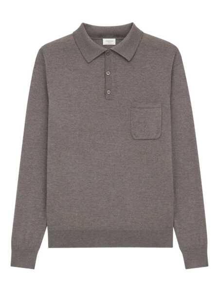 Tricouri Polo Saint Laurent Saint Laurent Polo GREY Barbati (BM 18959244) 1