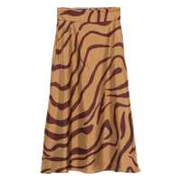 Fuste Raquel Diniz Zebra Silk Midi Skirt Femei