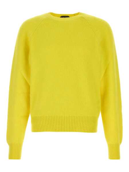 Pulovere Tom Ford Tom Ford Crewneck Sweater With Raglan Sleeves GREEN Barbati (BM 18959835) 1