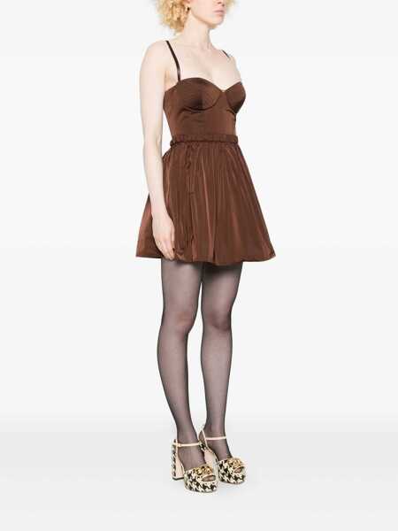 Rochii Elisabetta Franchi Elisabetta Franchi Short Brown Corset Dress BROWN Femei (BM 18960087) 3