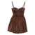 Elisabetta Franchi Elisabetta Franchi Short Brown Corset Dress BROWN