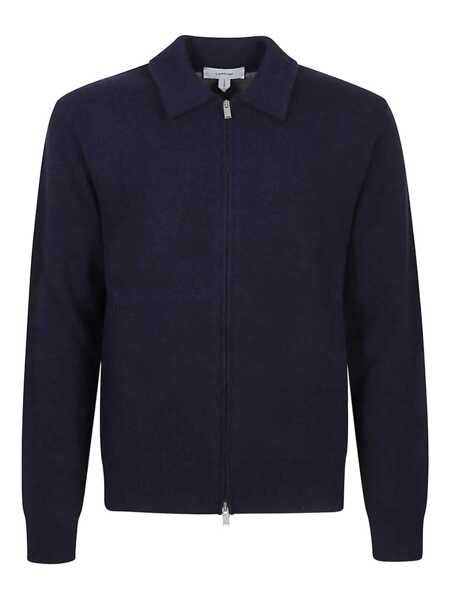 Bomber jacket Lardini Lardini Double Knitted Bomber Jacket Clothing BLUE Barbati (BM 18960093) 1
