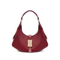 Genti de umar 'Kat Small' Red Shoulder Bag With Adjustable Handle And Logo Plaque On The Front In Leather Woman Femei